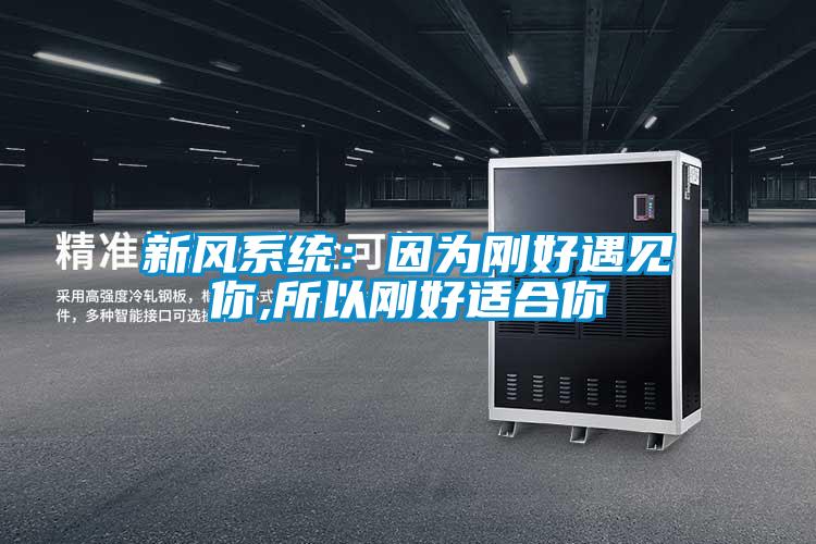 新風係統：因為剛好遇見你,所以剛好適合你