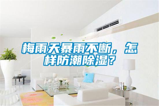 梅雨天暴雨不斷，怎樣防潮除濕？