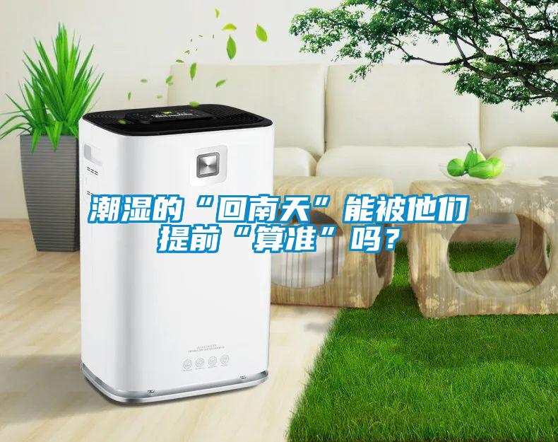 潮濕的“回南天”能被他們提前“算準”嗎？