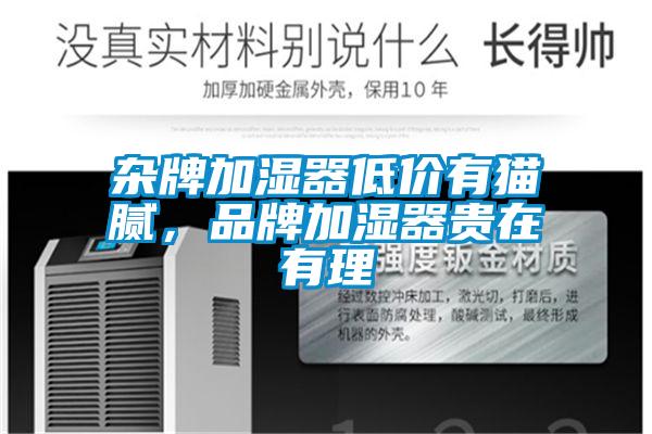 雜牌加濕器低價有貓膩，品牌加濕器貴在有理