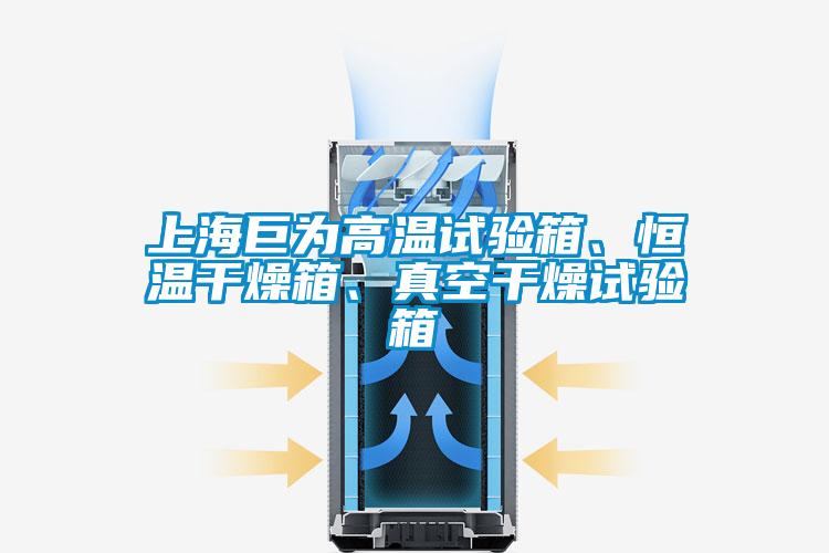 上海巨為高溫試驗箱、恒溫幹燥箱、真空幹燥試驗箱