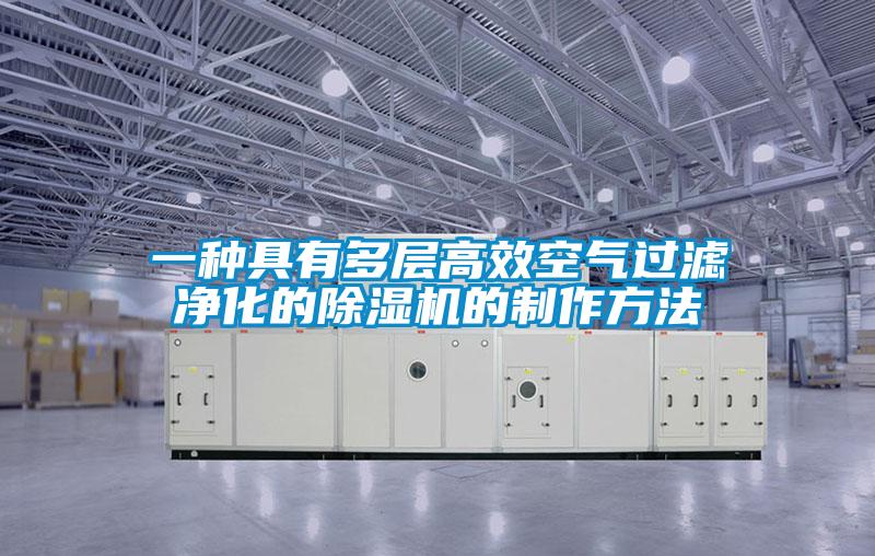 一種具有多層高效空氣過濾淨化的91视频链接下载的製作方法