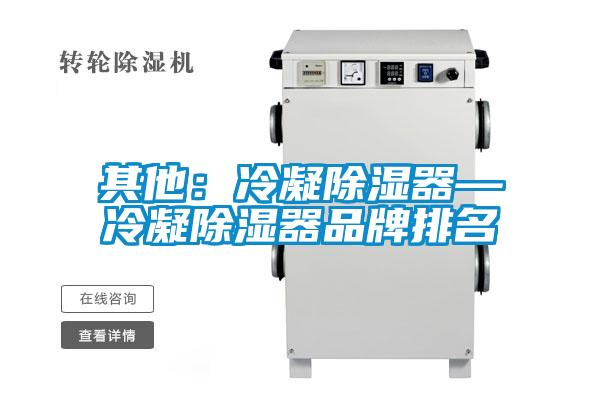 其他：冷凝除濕器—冷凝除濕器品牌排名