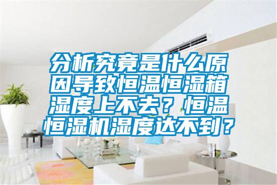 分析究竟是什麽原因導致恒溫恒濕箱濕度上不去？恒溫恒濕機濕度達不到？