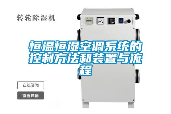 恒溫恒濕空調係統的控製方法和裝置與流程