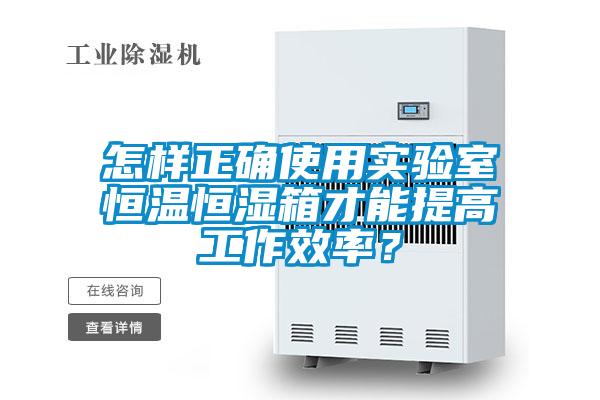 怎樣正確使用實驗室恒溫恒濕箱才能提高工作效率？