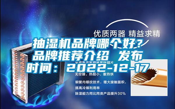 抽濕機品牌哪個好？品牌推薦介紹 發布時間：2022-12-17
