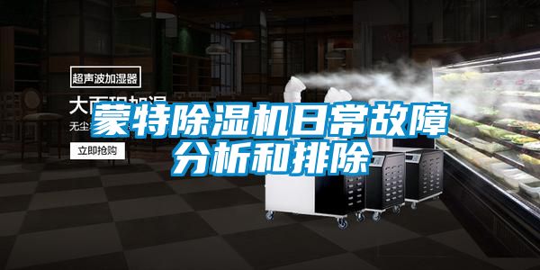 蒙特91视频链接下载日常故障分析和排除