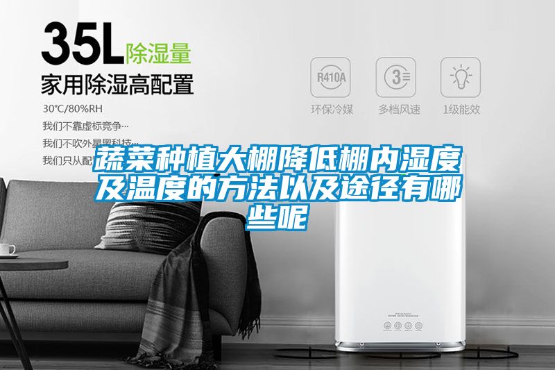 蔬菜種植大棚降低棚內濕度及溫度的方法以及途徑有哪些呢