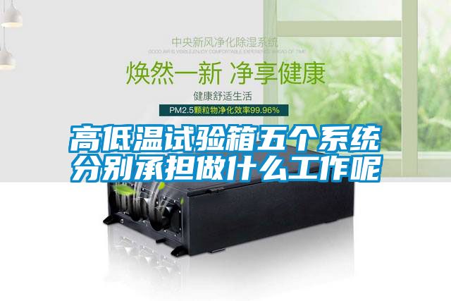 高低溫試驗箱五個係統分別承擔做什麽工作呢